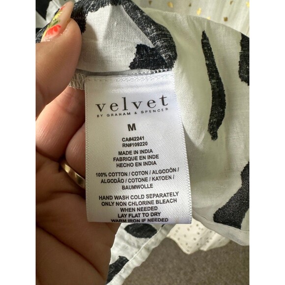 Velvet NWT Eliah Off Shoulder Tiered Tie Belt 100% Cotton Animal Print Dress M - Picture 8 of 9